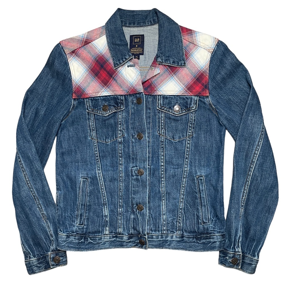 Gap + Pendleton Plaid Denim Jacket